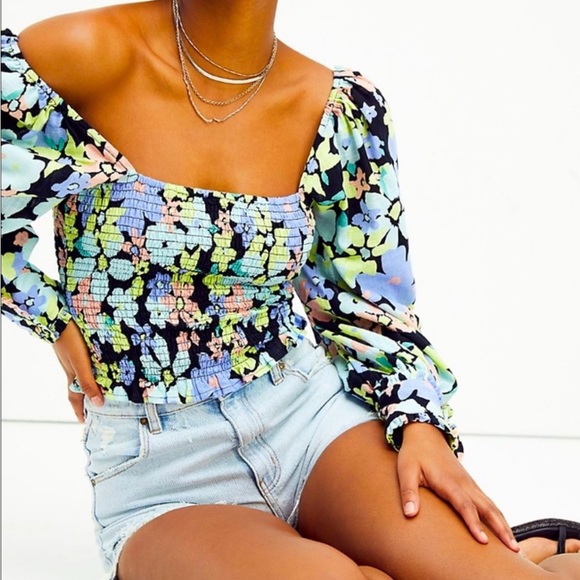 NWT FREE PEOPLE ARIANA PRINTED TOP. SIZE MEDIUM - Picture 16 of 16